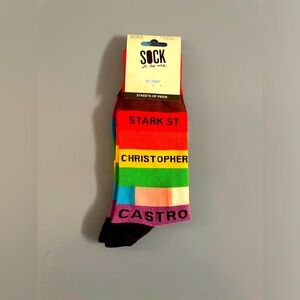 NWT•Unisex•Sock It To Me•LGBTQ+• Streets Of Pride•M/L Crew•Novelty•Socks